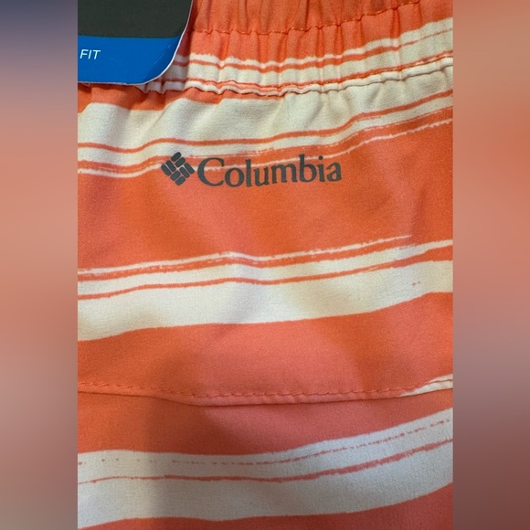 Columbia Coral and White Striped Shorts. Size large. NWT. - Picture 5 of 5